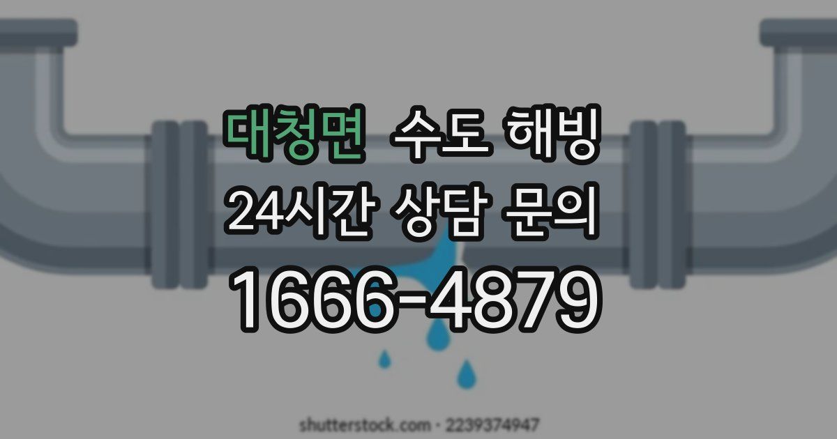 대청면 수도 해빙