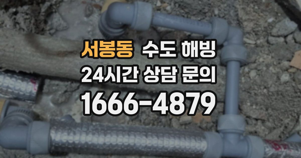 서봉동 수도 해빙
