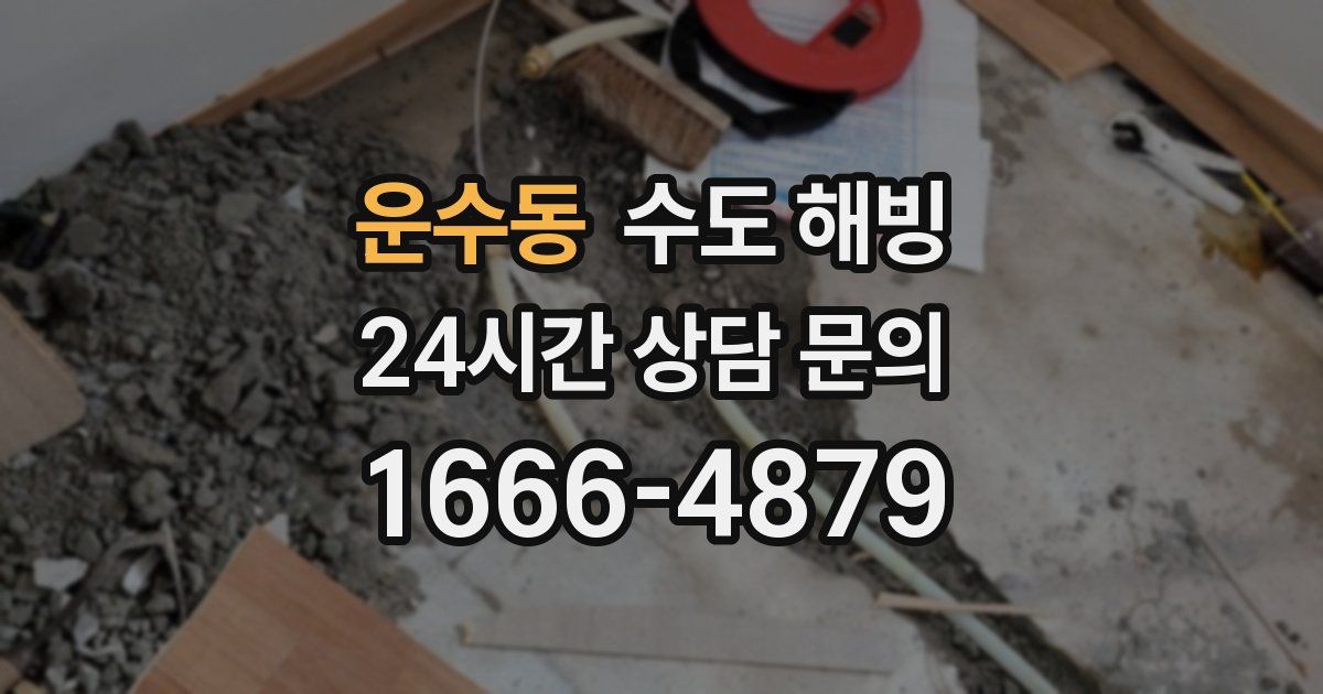 운수동 수도 해빙