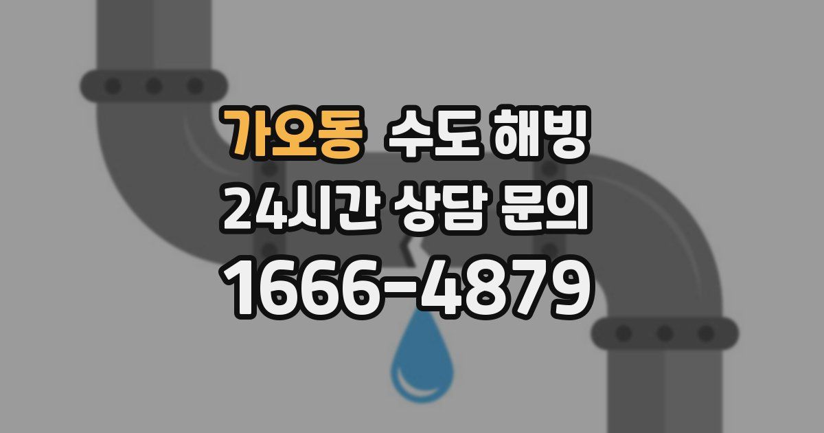 가오동 수도 해빙