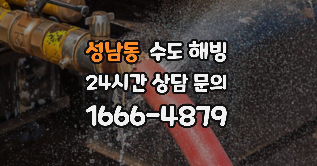 성남동 수도 해빙