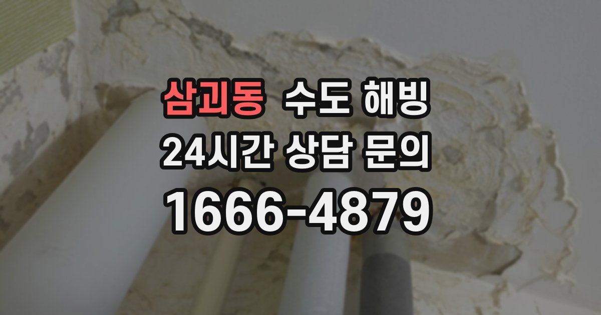 삼괴동 수도 해빙