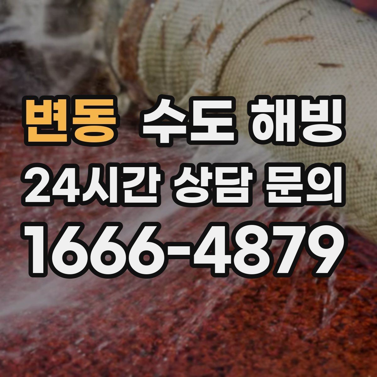 변동 수도 해빙 세면대만 안 나오면 어디가 얼었을까