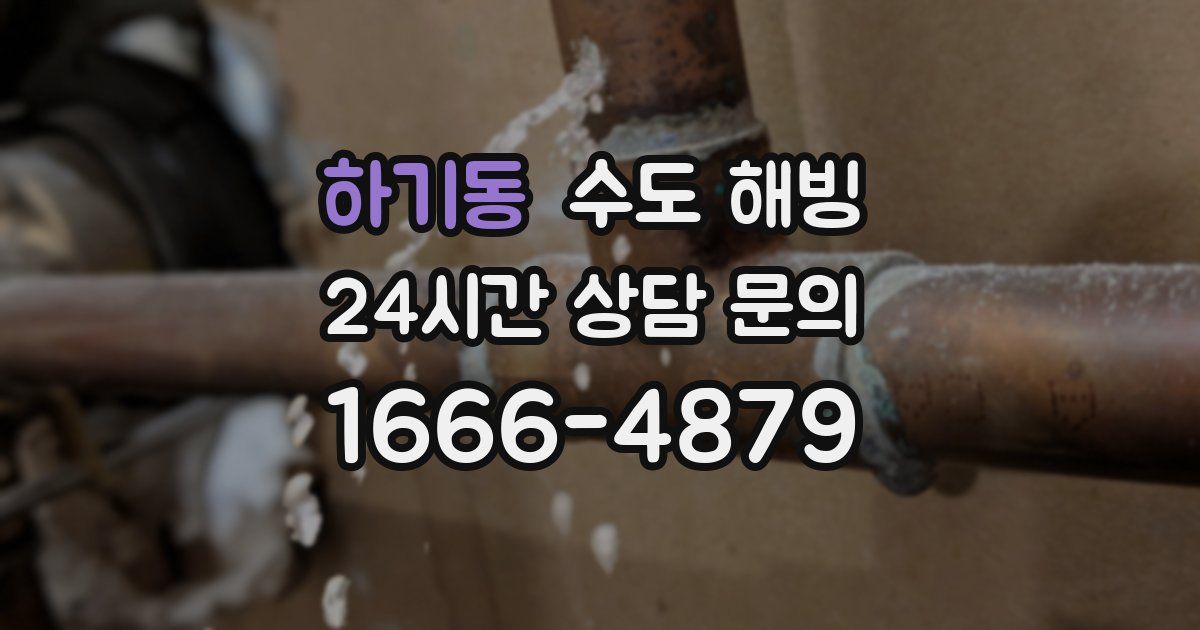 하기동 수도 해빙