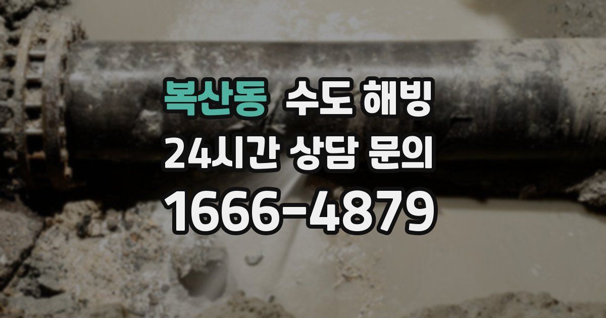 복산동 수도 해빙