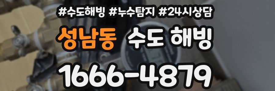 성남동 수도 해빙