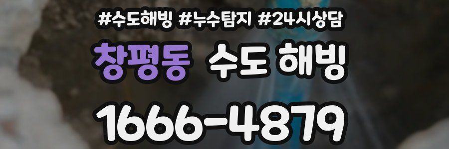 창평동 수도 해빙