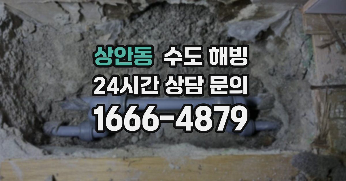 상안동 수도 해빙