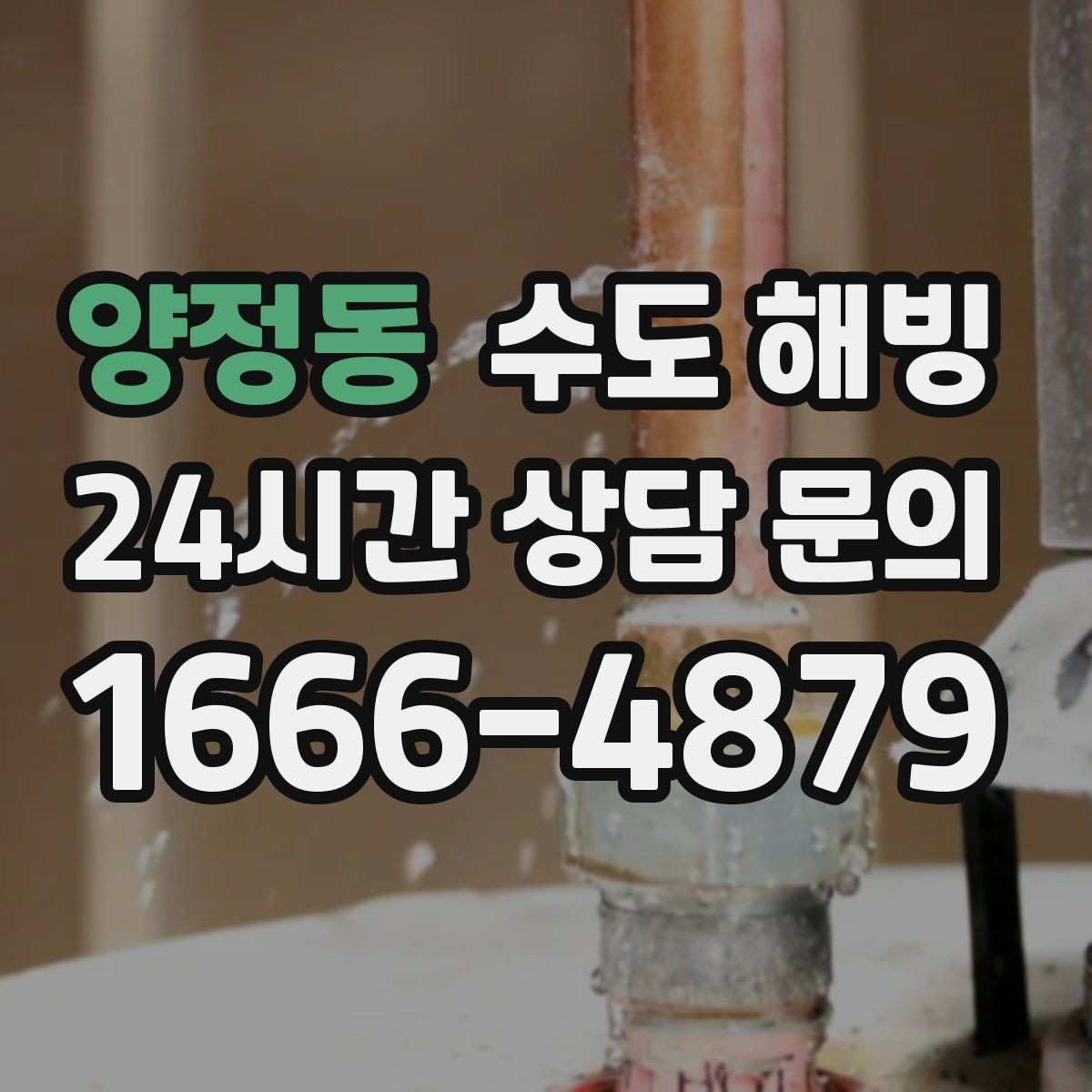 양정동 수도 해빙 두 곳 이상 동시에 얼었을 때 확인 순서