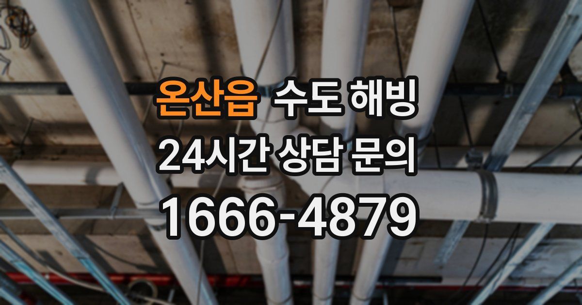 온산읍 수도 해빙