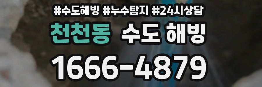 천천동 수도 해빙