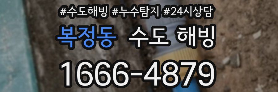 복정동 수도 해빙