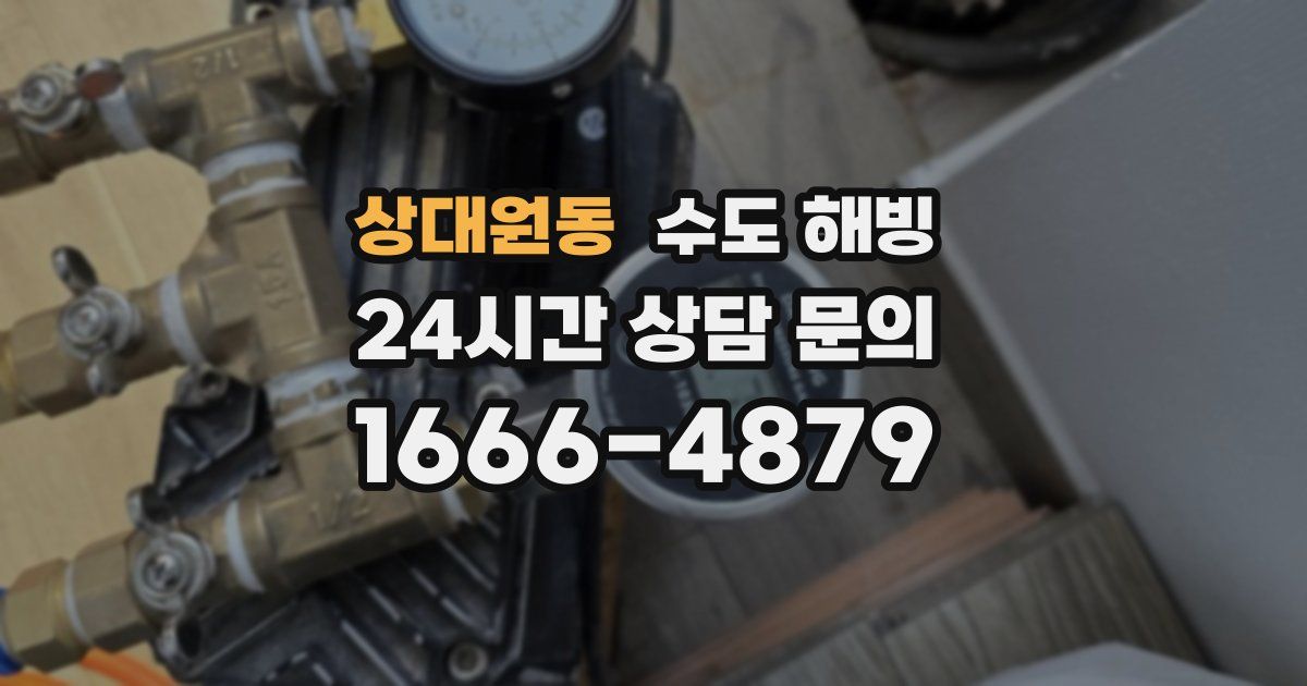 상대원동 수도 해빙