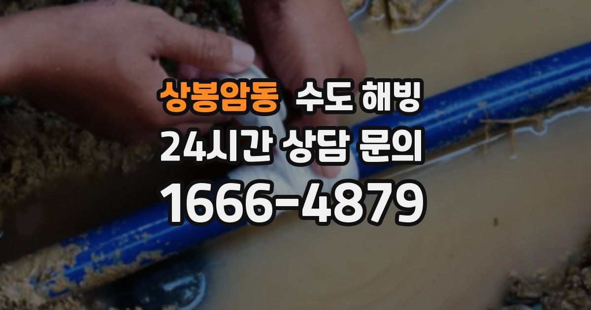 상봉암동 수도 해빙