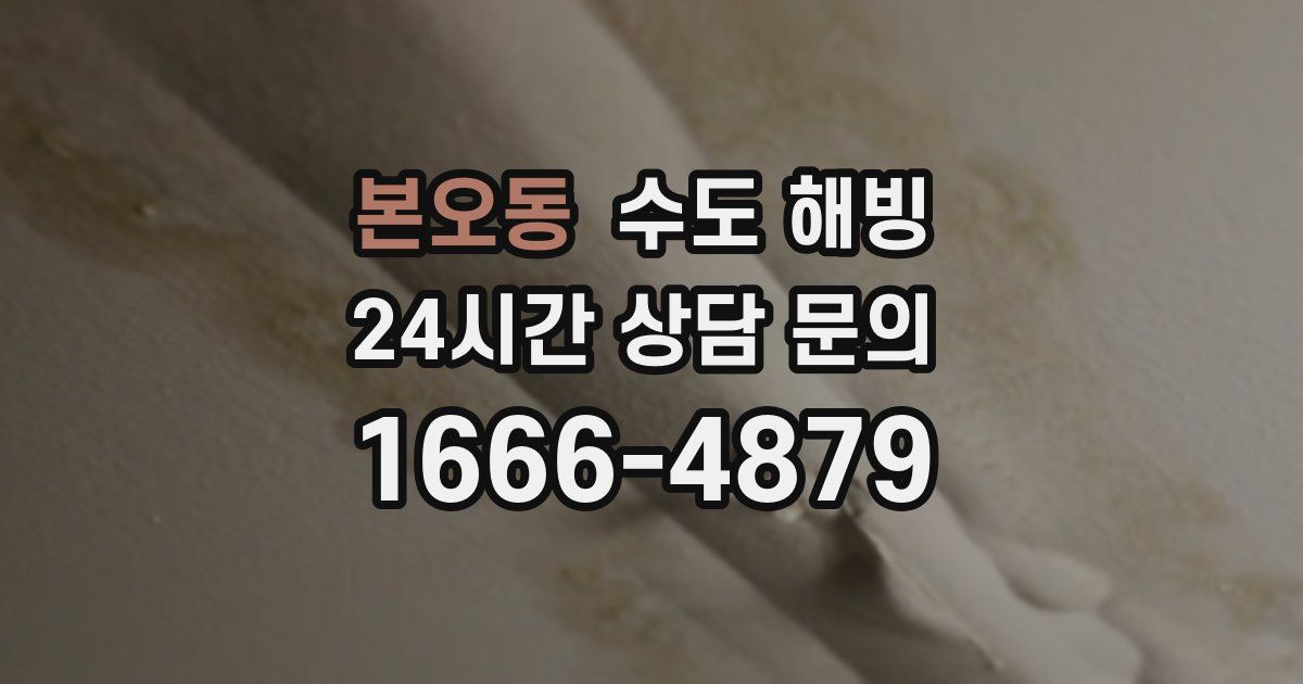 본오동 수도 해빙