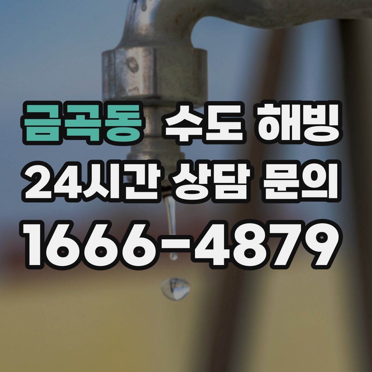 금곡동 수도 해빙 후 수전에서 소음이 커지면 체크할 것