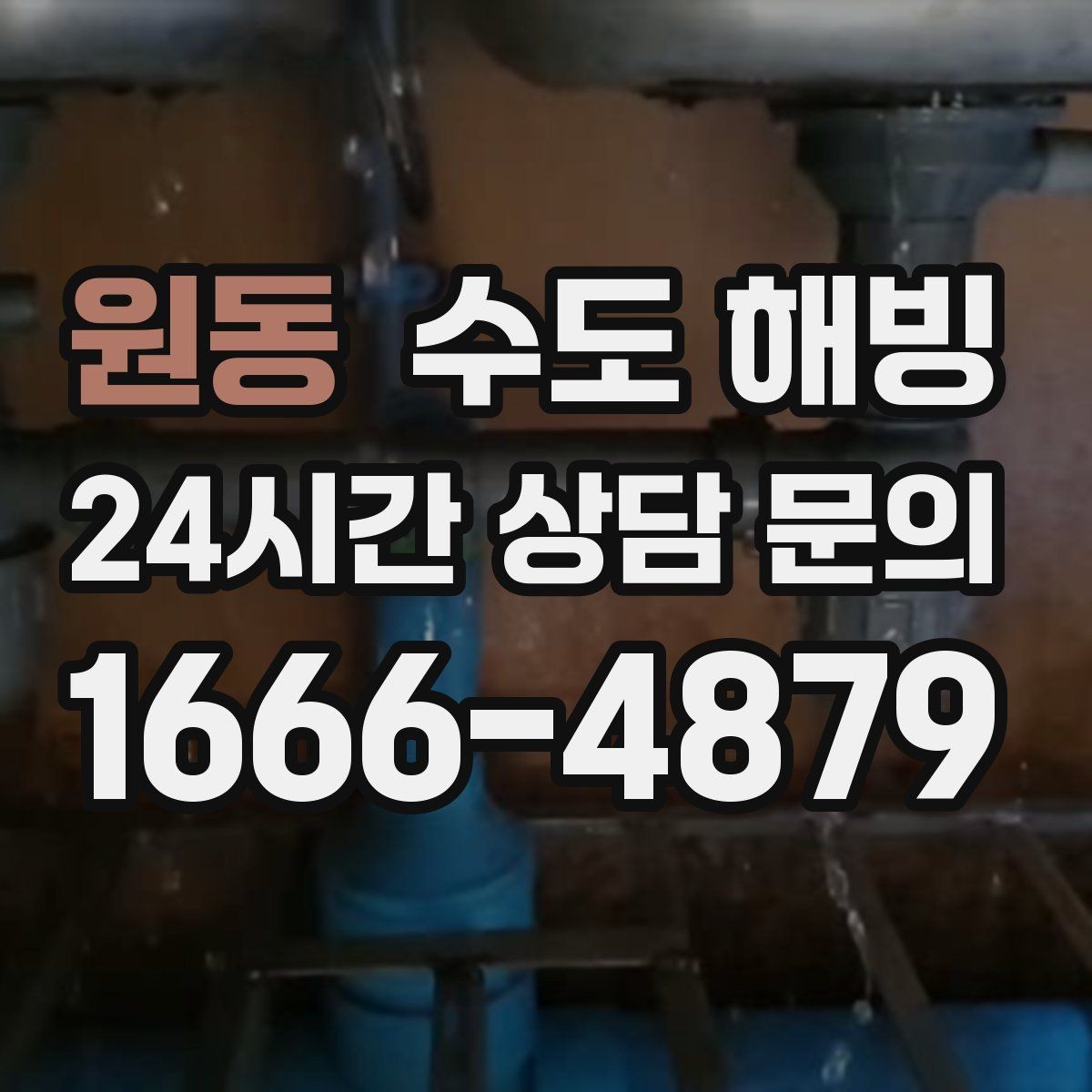 원동 수도 해빙 샤워기 헤드가 얼었을 때와 배관이 얼었을 때