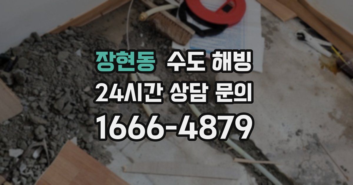 장현동 수도 해빙