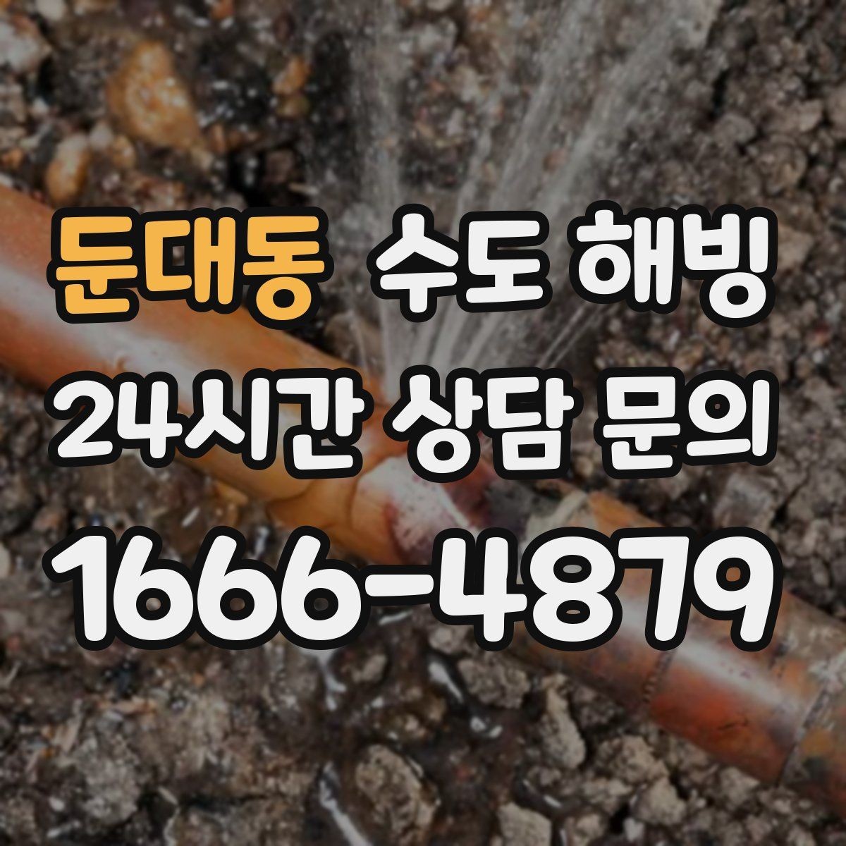 둔대동 수도 해빙 전 어는 위치를 찾는 게 가장 빠릅니다