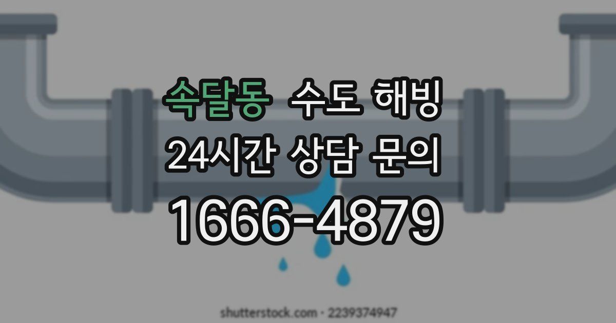 속달동 수도 해빙