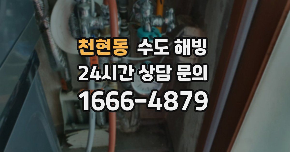 천현동 수도 해빙