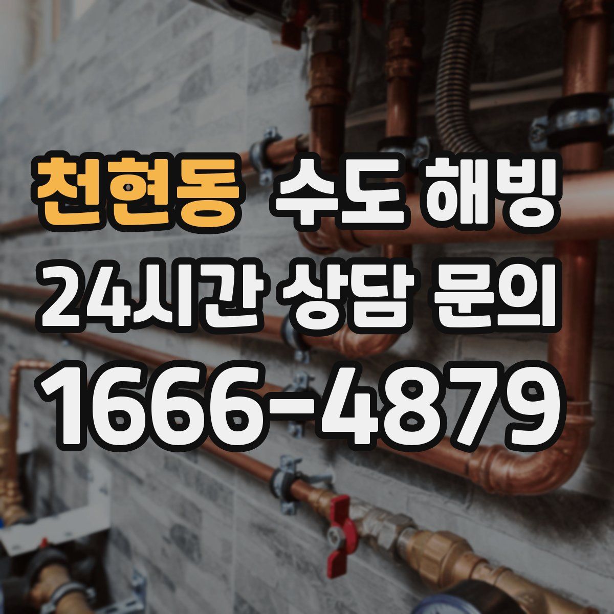 천현동 수도 해빙