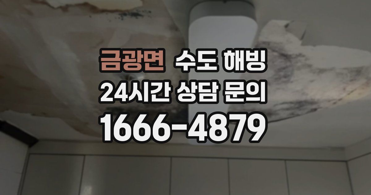 금광면 수도 해빙