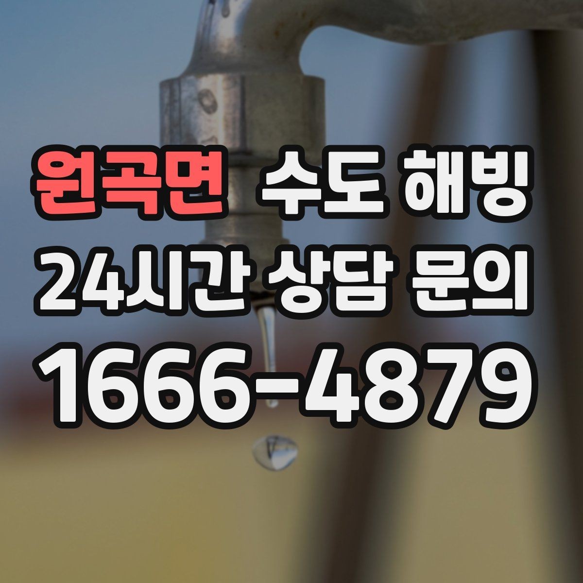 원곡면 수도 해빙 집에서 할 수 있는 범위와 한계