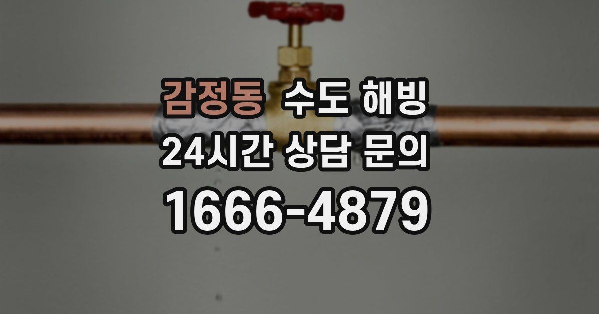 감정동 수도 해빙 계량기함 내부 결빙을 예방하는 방법