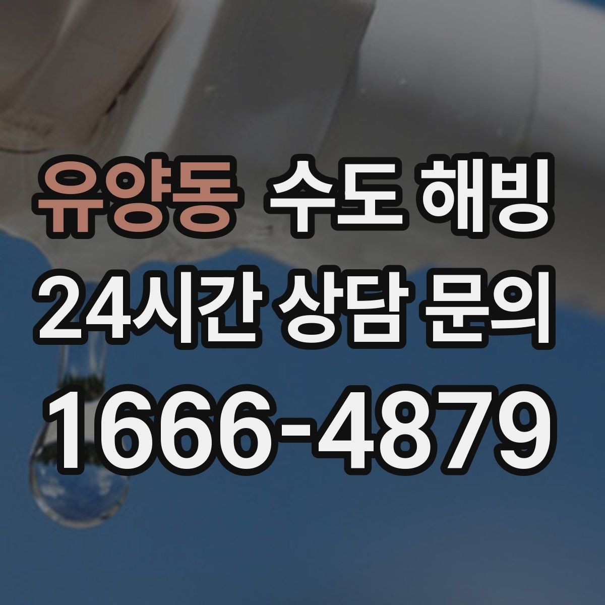 유양동 수도 해빙 수도꼭지 주변이 젖어 있으면 주의하세요