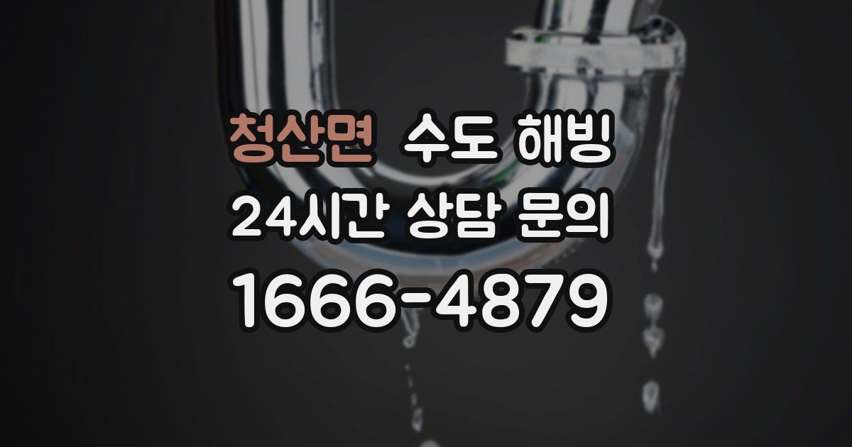 청산면 수도 해빙