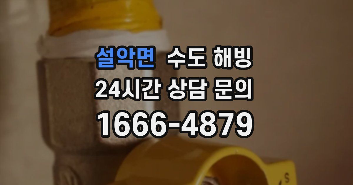 설악면 수도 해빙