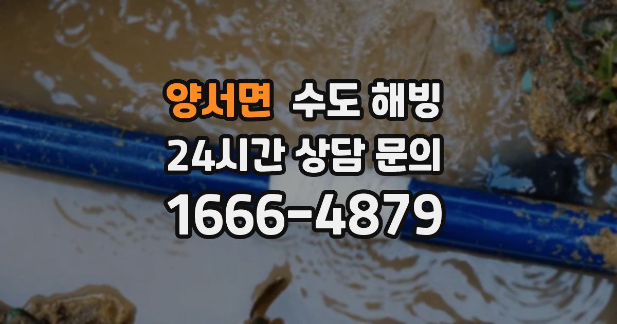 양서면 수도 해빙