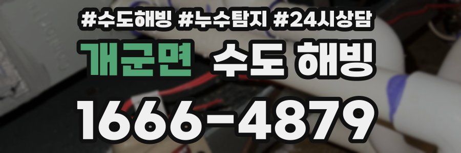 개군면 수도 해빙