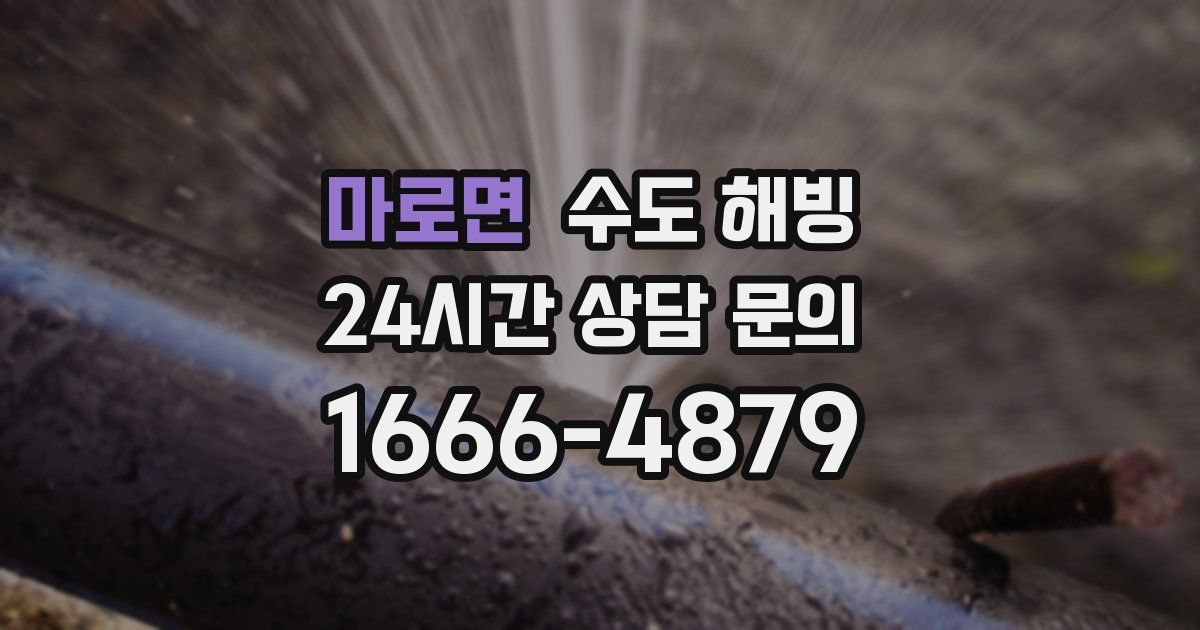 마로면 수도 해빙