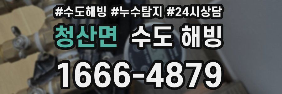 청산면 수도 해빙