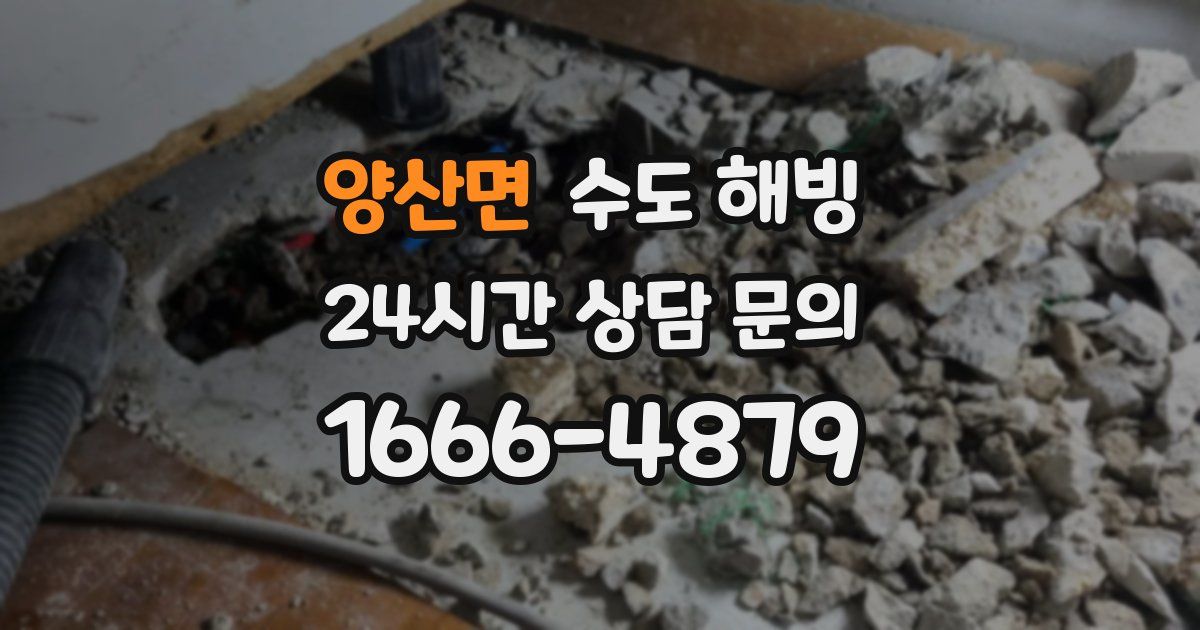 양산면 수도 해빙