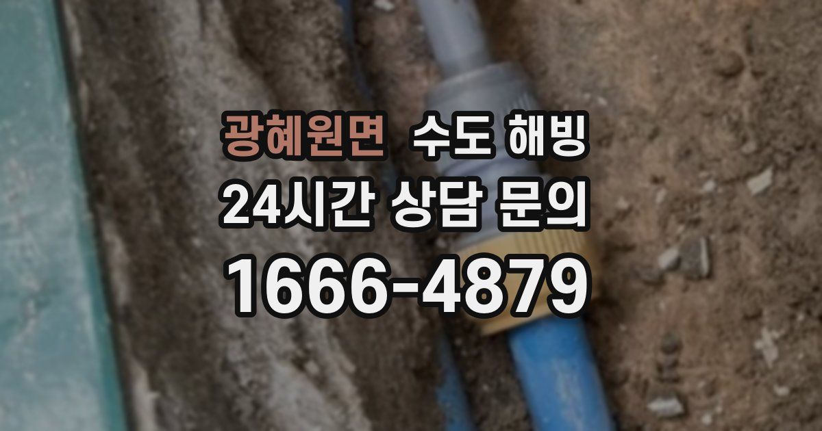 광혜원면 수도 해빙