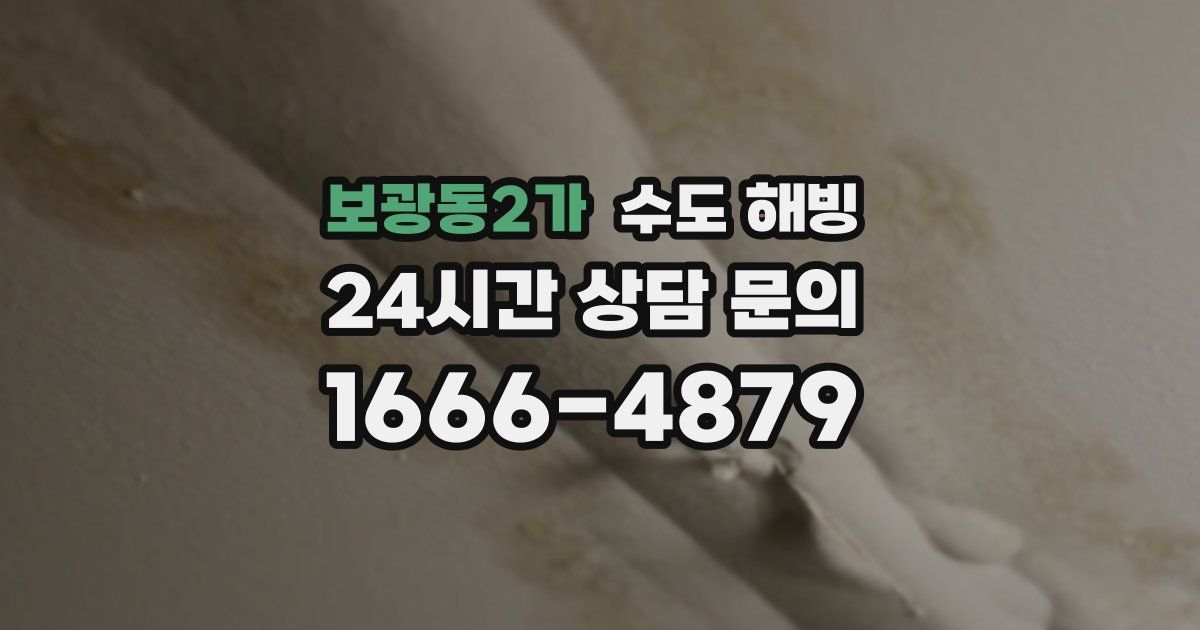 보광동2가 수도 해빙