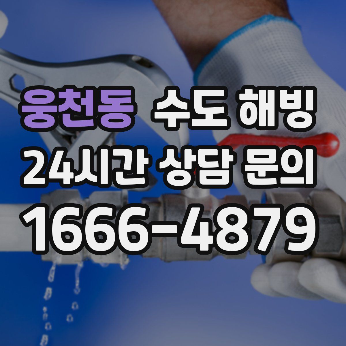웅천동 수도 해빙