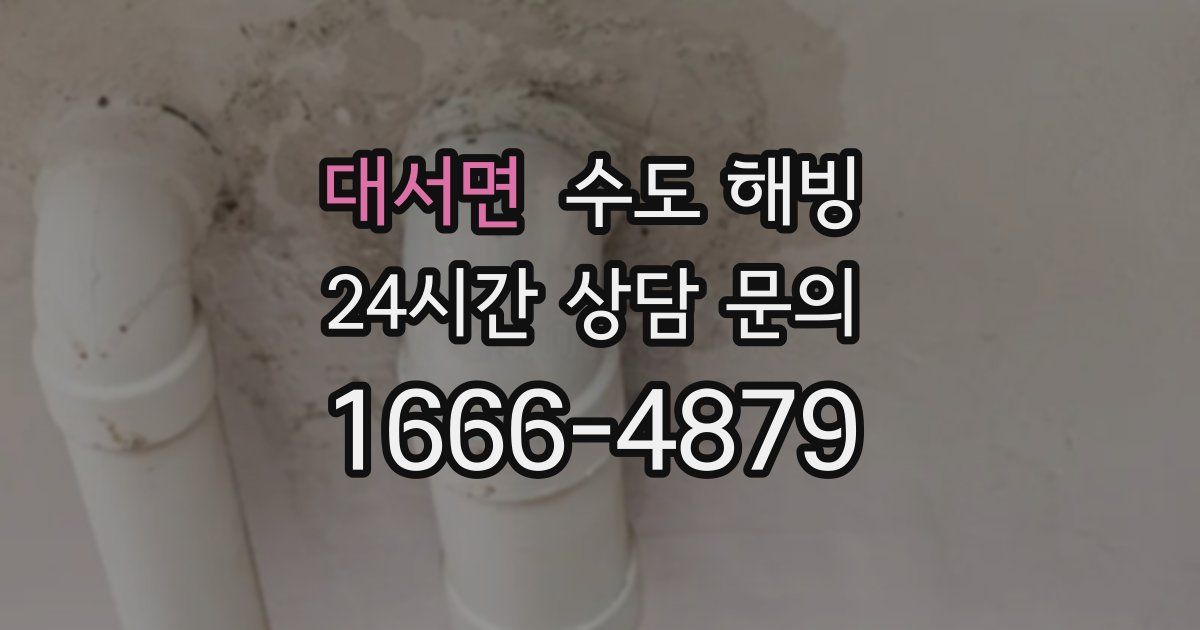 대서면 수도 해빙