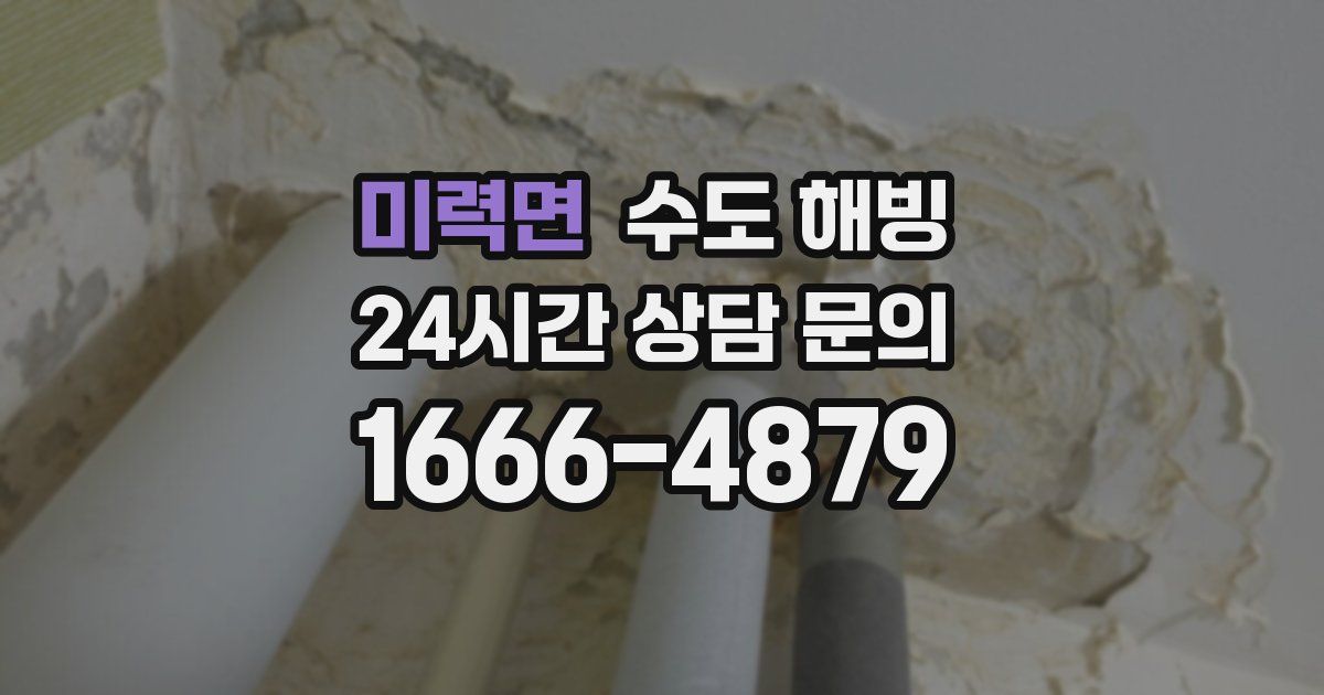 미력면 수도 해빙