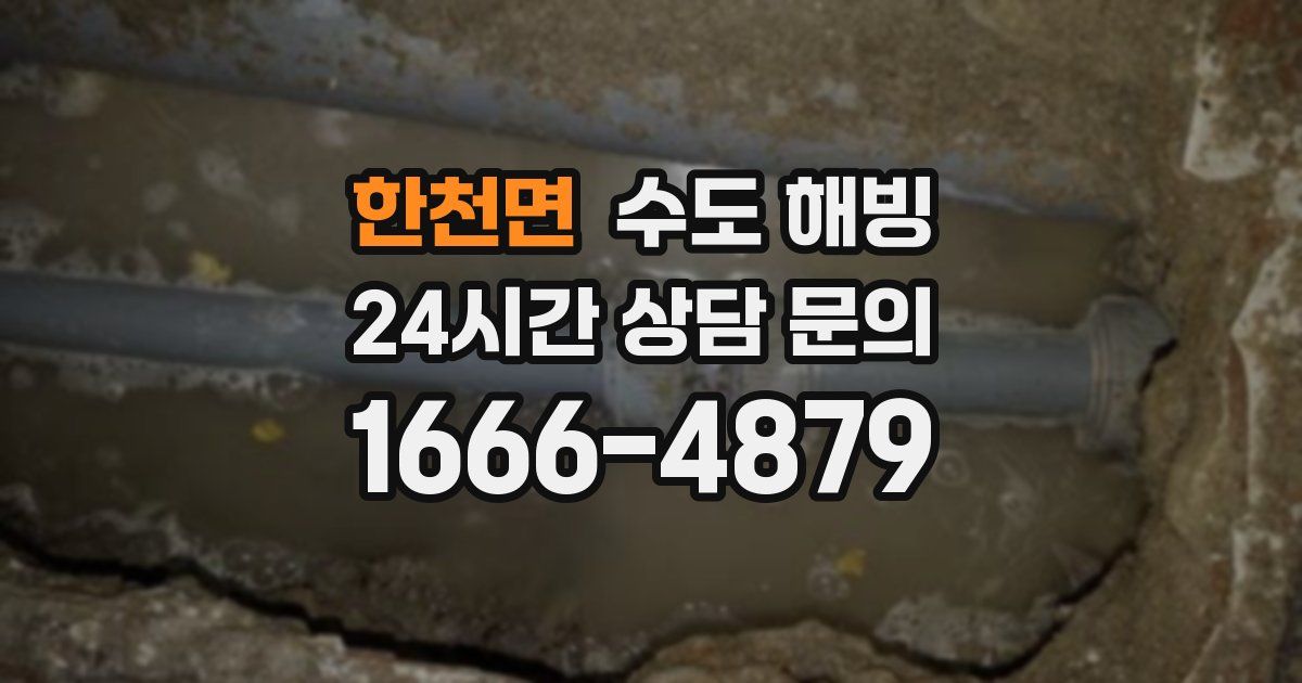 한천면 수도 해빙