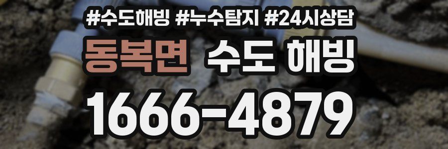 동복면 수도 해빙