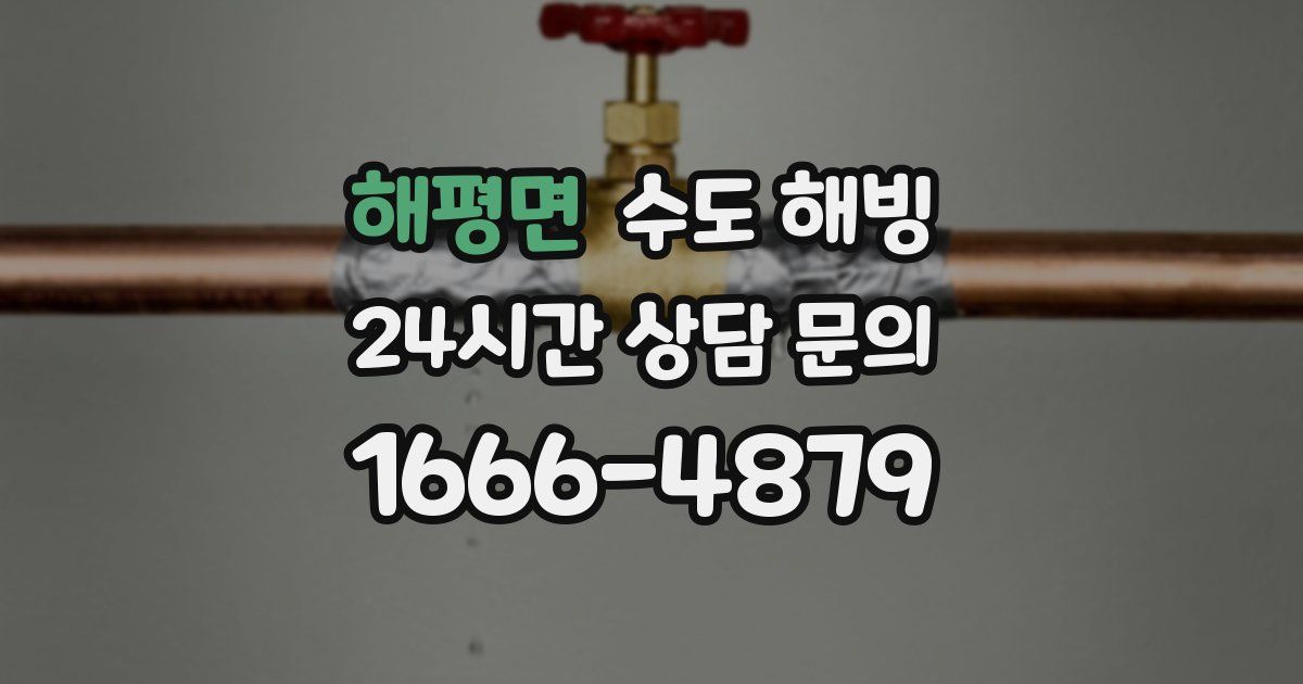 해평면 수도 해빙