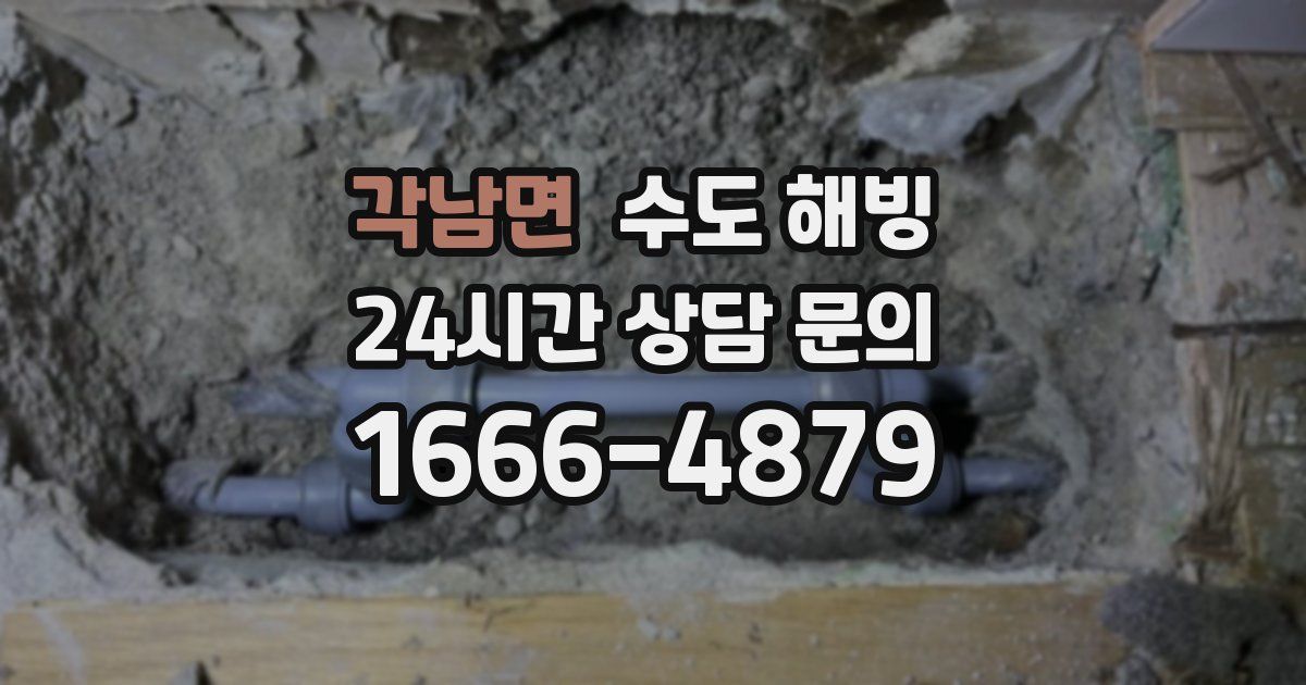 각남면 수도 해빙