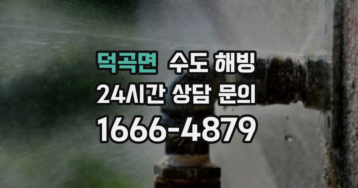 덕곡면 수도 해빙