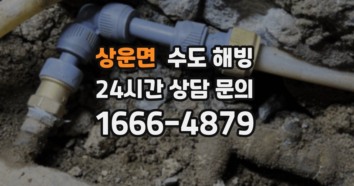 상운면 수도 해빙