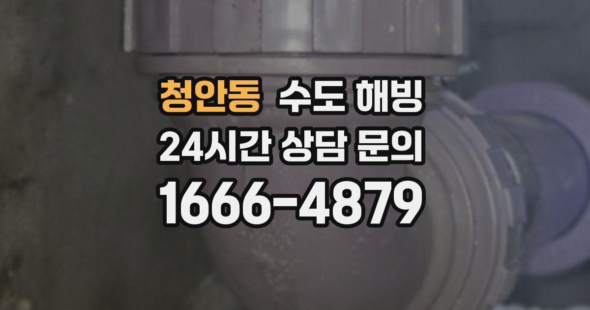 청안동 수도 해빙