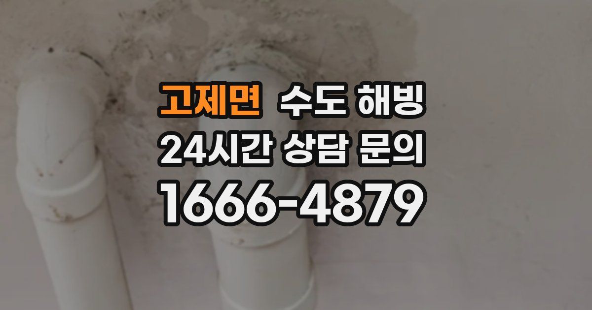 고제면 수도 해빙